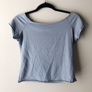 Brandy Melville/J. Galt baby blue crop tee